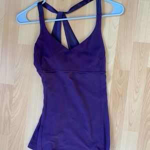 Lulemon ribbon back tank top